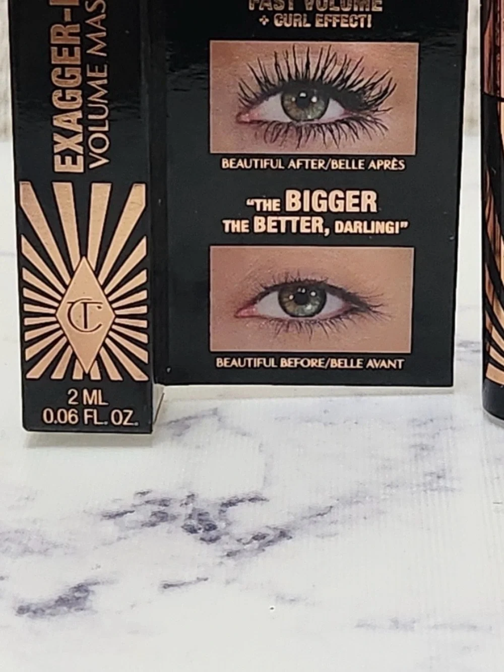 Charlotte Tilbury Exagger-Eyes Volume Mascara Mini Size .06 oz